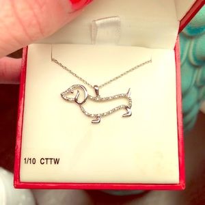 White gold diamond necklace